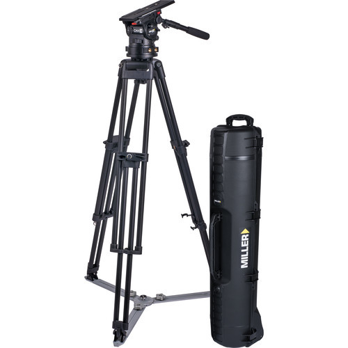 Miller CiNX 3 HDC 100mm 1-Stage Alloy Tripod System with Ground Spreader, Pan Handle & Smartcase