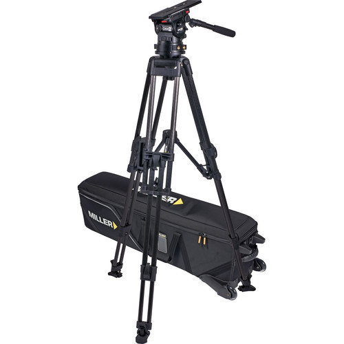 Miller CiNX 5 HD 2-Stage CF Tripod System with Mid-Level Spreader, Pan Handle & Shellcase