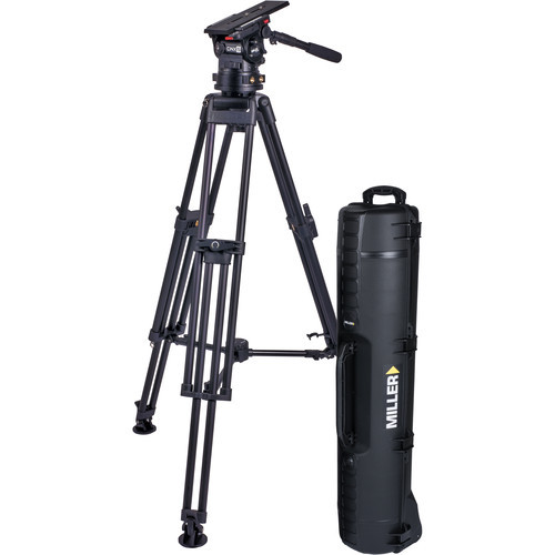 Miller CiNX 5 HDC 100mm 1-Stage Alloy Tripod System with Mid-Level Spreader, Pan Handle & Smartcase
