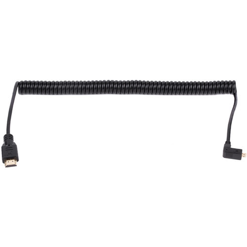 Wooden Camera Coiled Right-Angle Micro-HDMI to HDMI Cable (20 to 32")