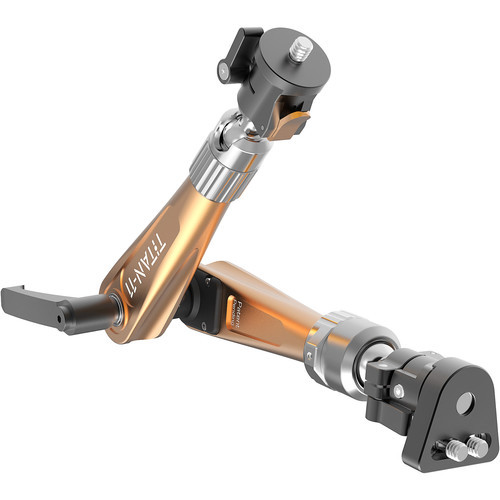 Bright Tangerine Titan Support Arm with 1/4"-20 to 3/8"-16 QR Brackets & Anti-Twist Adapter (Orange)