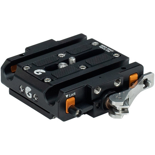 Bright Tangerine Left Field Quick Release Baseplate for Canon C100/C300/C500, Sony FS7/FS7 II/FX9