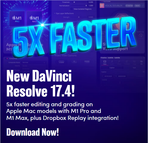 DaVinci Resolve 17.4.5 Update