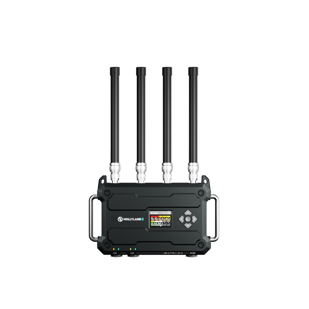 The Solidcom C1 Pro Roaming Hub with its four omnidirectional antennas fitted.