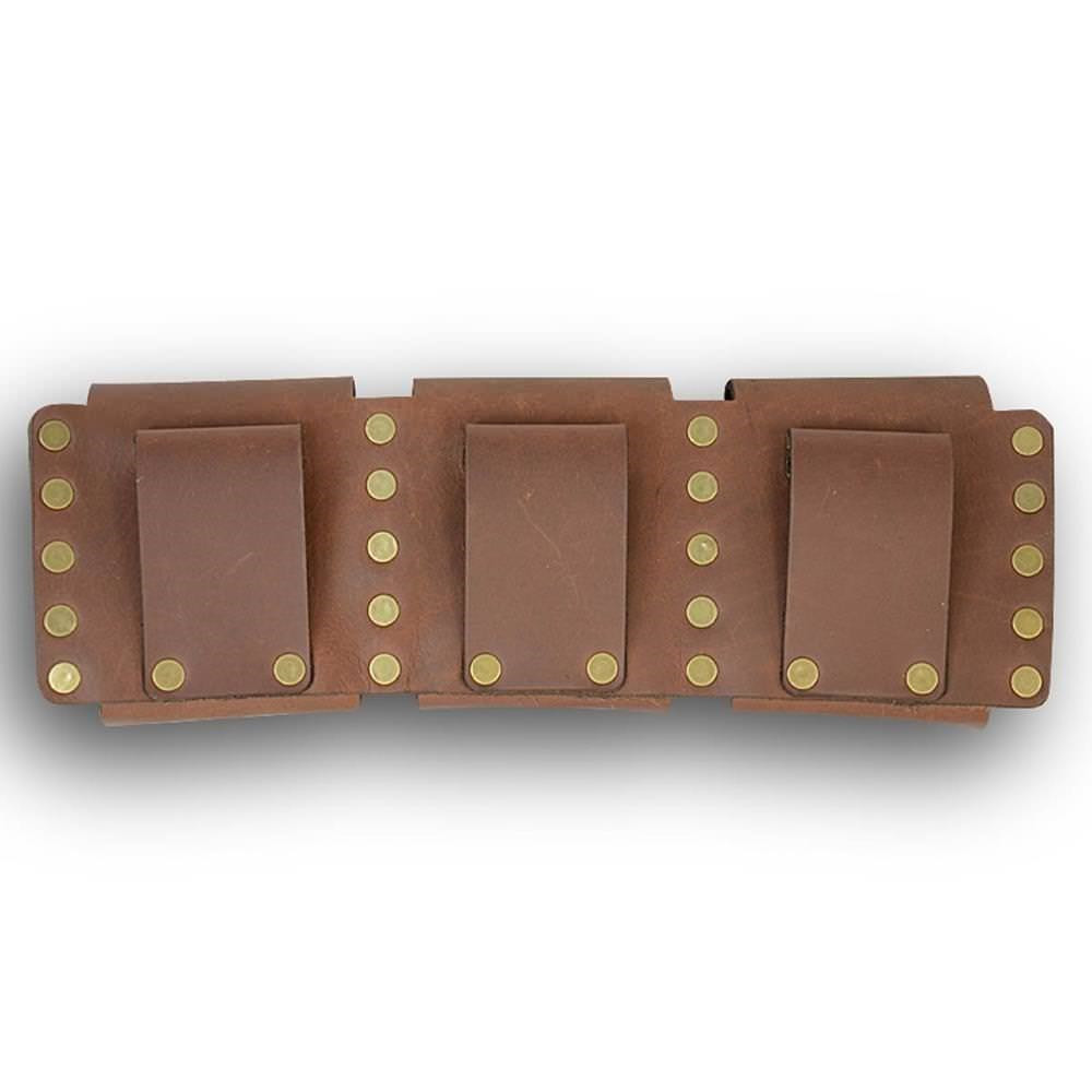 Steampunk Utility Belt Brown Pouch from back side