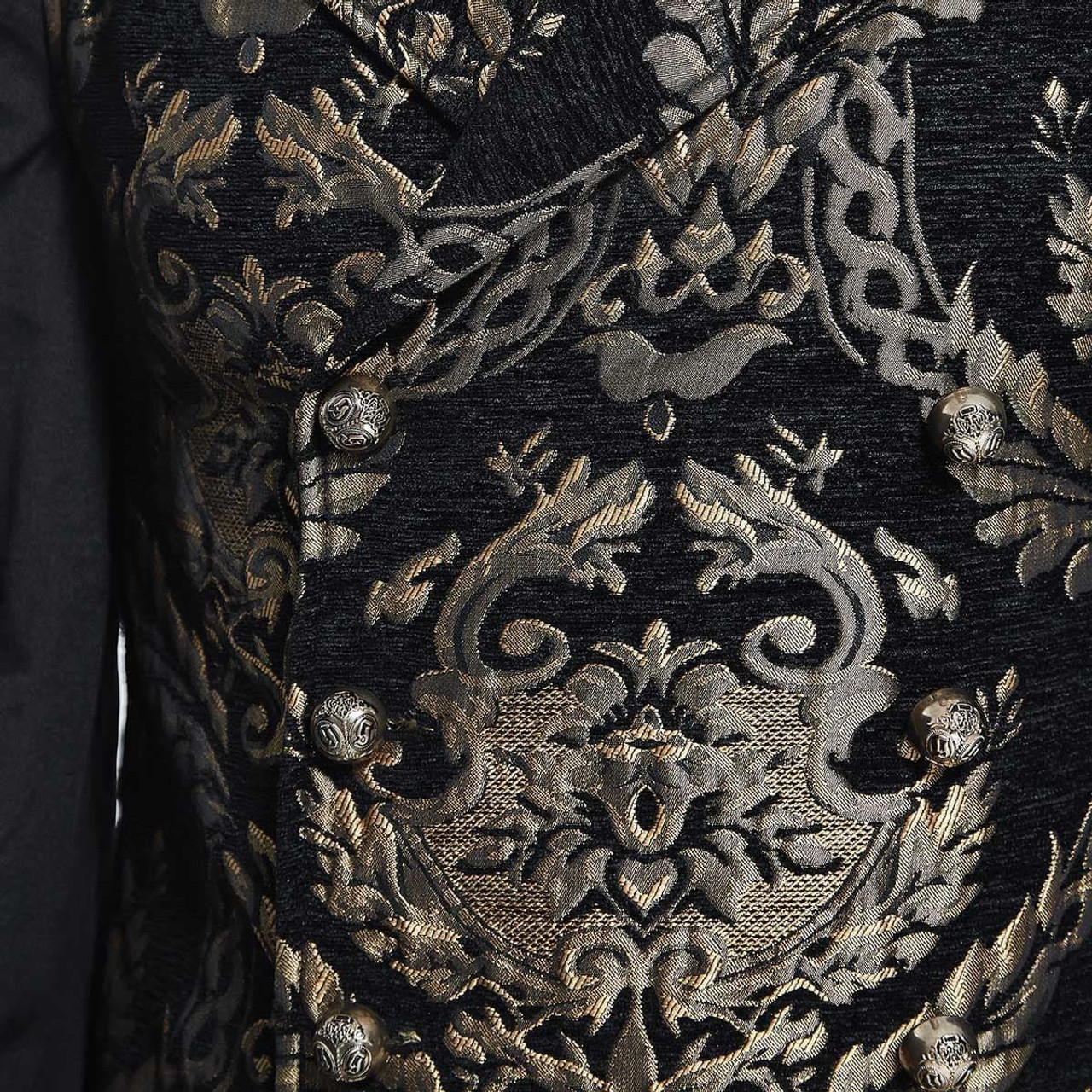 Birmingham Brocade Steampunk Vest - Back