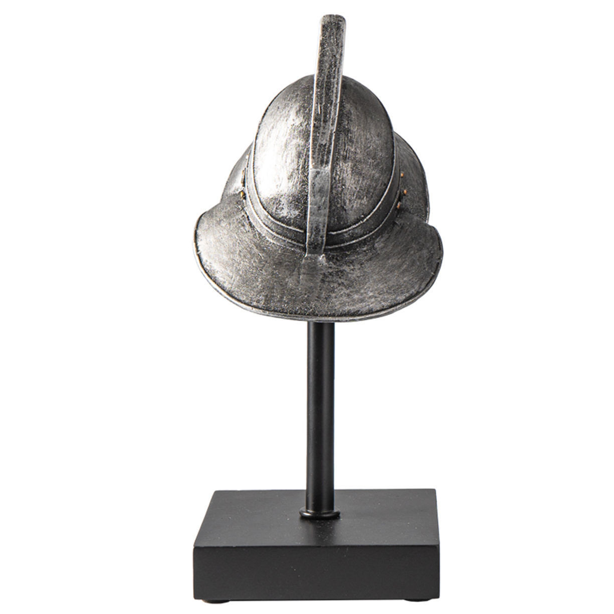 cold-cast resin Murmillo Gladiator Miniature Helmet has all details including rivets and latches, includes black display stand