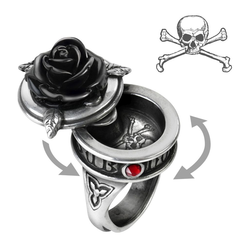 Black Rose Poison Ring - Museum Replicas Ltd.