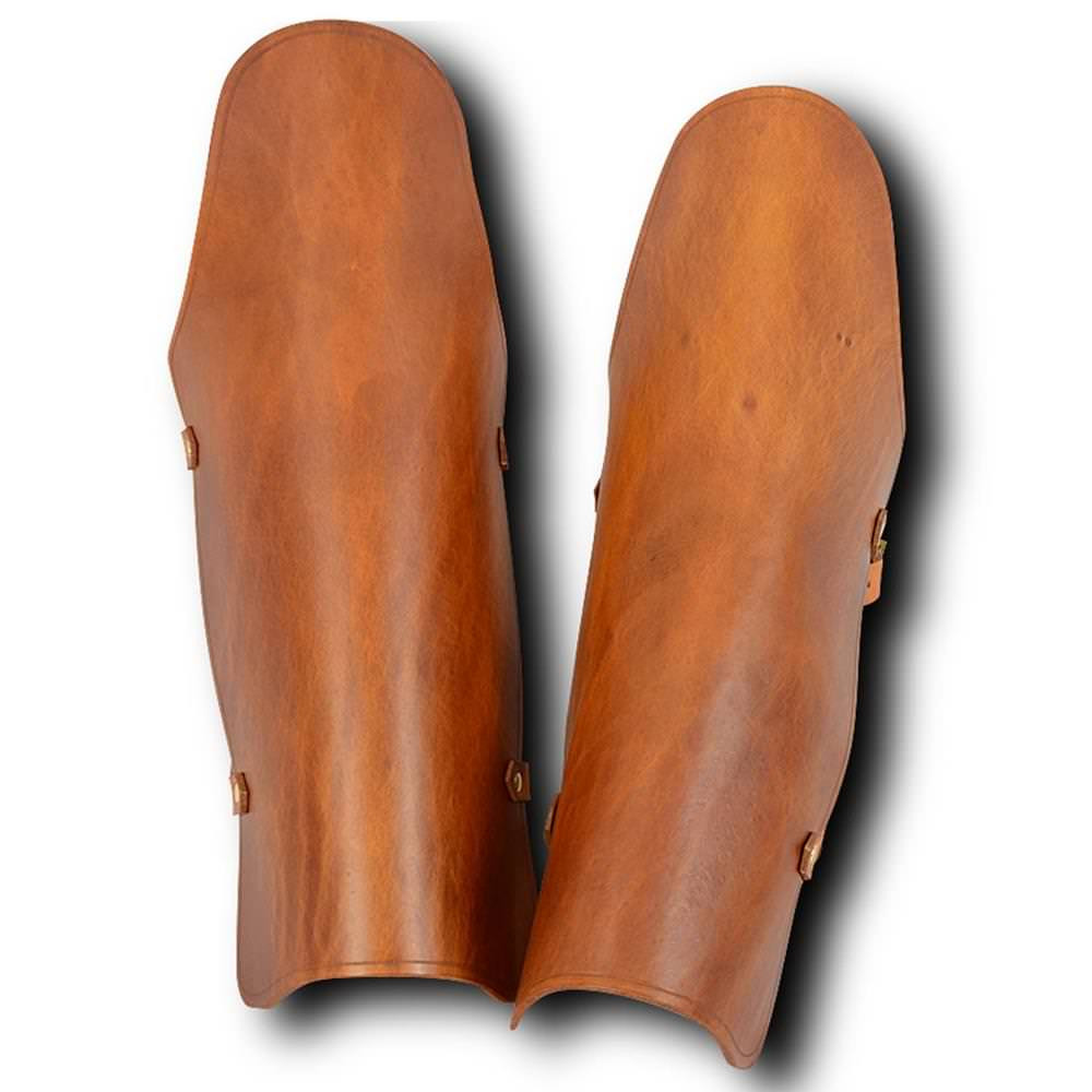 Leather Gladiator Greaves