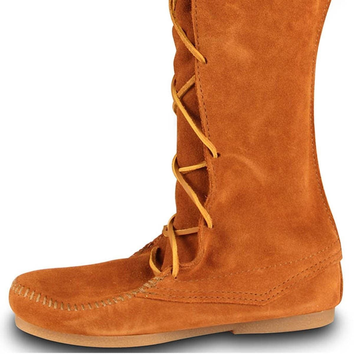 ブーツ・ブーティ eureka T bar Ascot montone Tall Boots with Fringe | Medieval Footwear - Museum Replicas