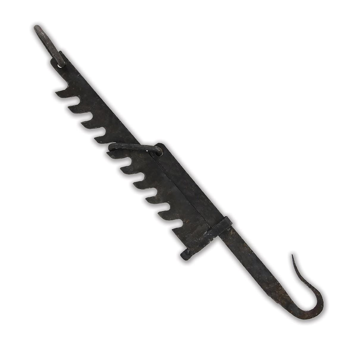Open Adjustable Hand Forged Iron Saw Hook for Cooking