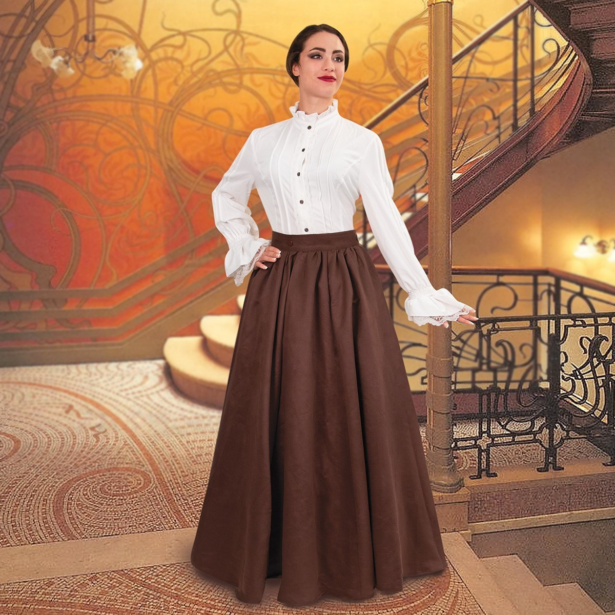 Chocolate Brown Skirt for women | Museum Replicas Chocolate Brown Skirt for women | Museum Replicas