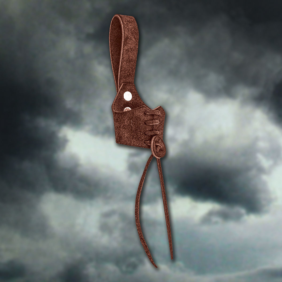 Leather carry holster / Frog for drinking horn