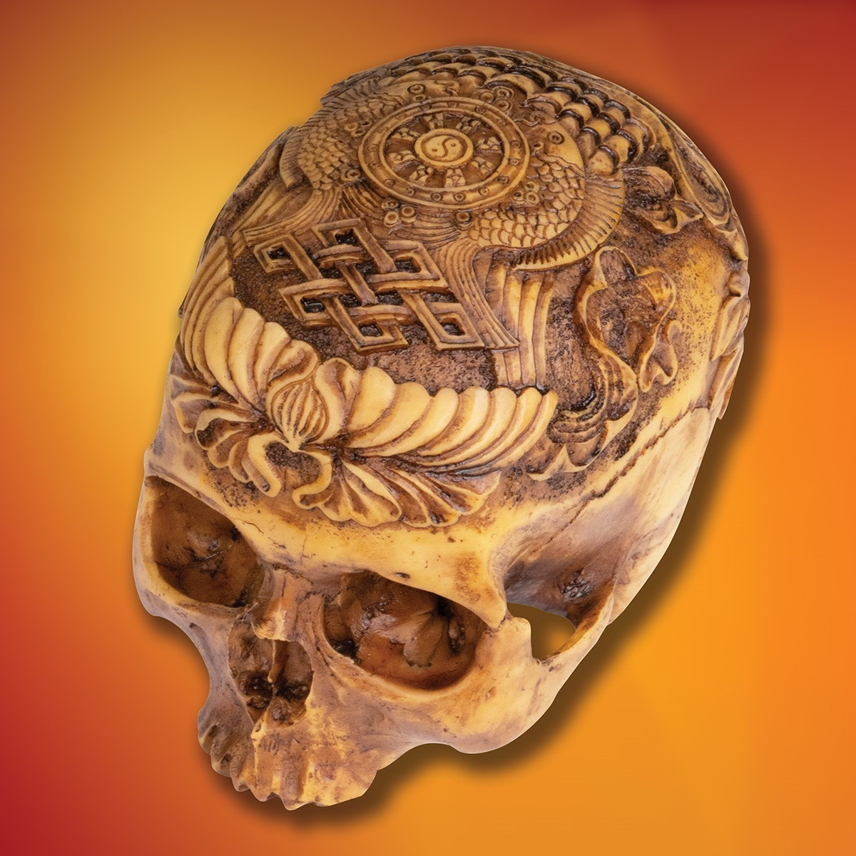 Tibetan Kapala Skull Cap – Ritual Decorative Replica