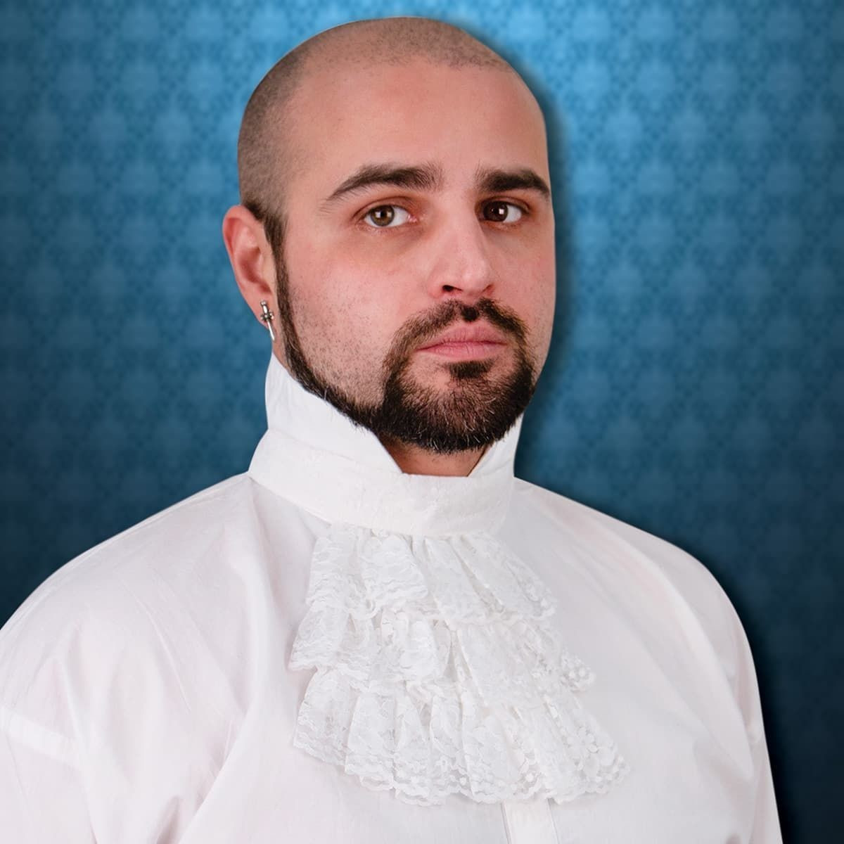 シャツ/ブラウス(長袖/七分) arts&amp;science ZA Classic shirt with jabot Ruched Shirt With Jabot XL Costume accessories | Horror-Shop.com