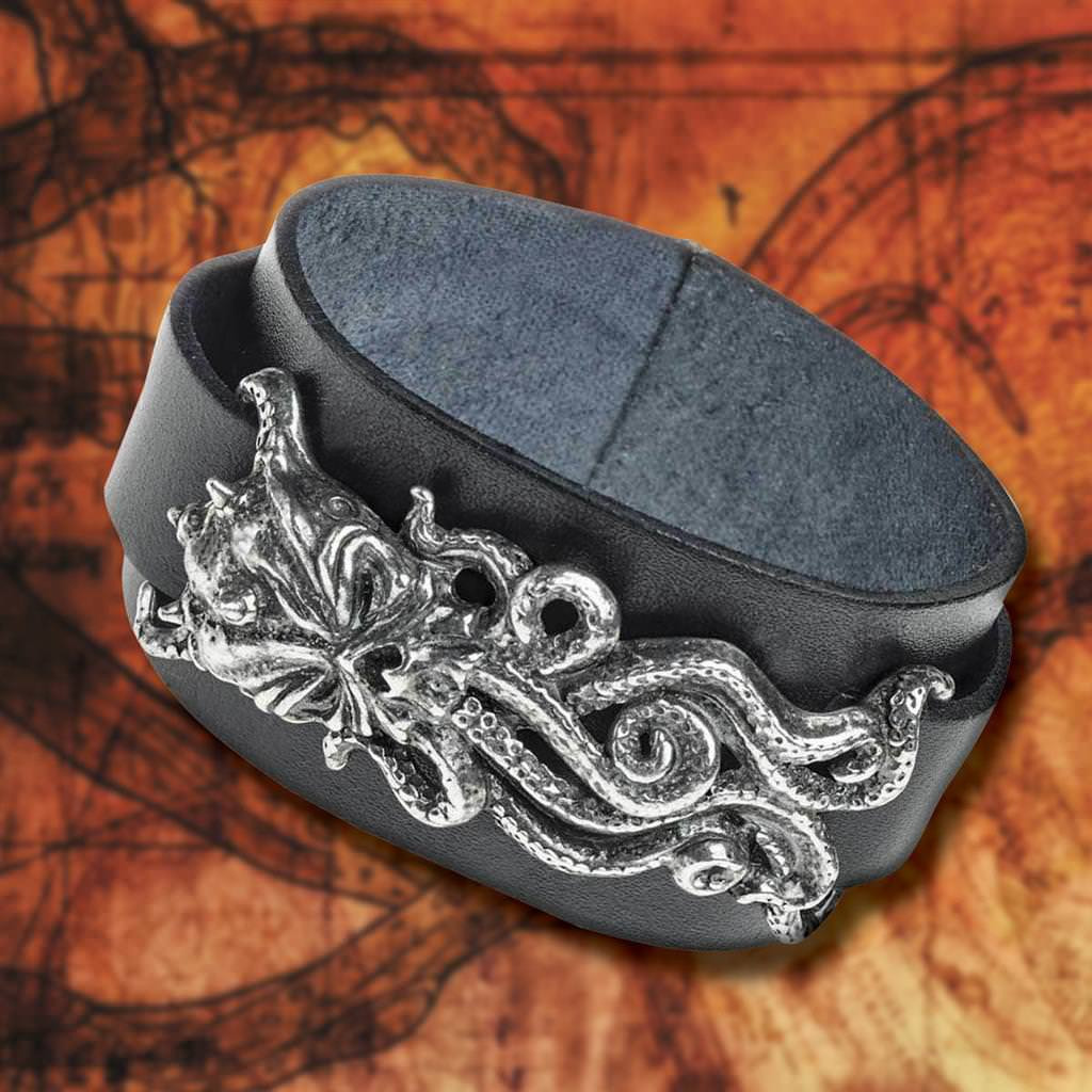 Cthulhu Leather Band Cuff Bracelet - Museum Replicas Ltd.