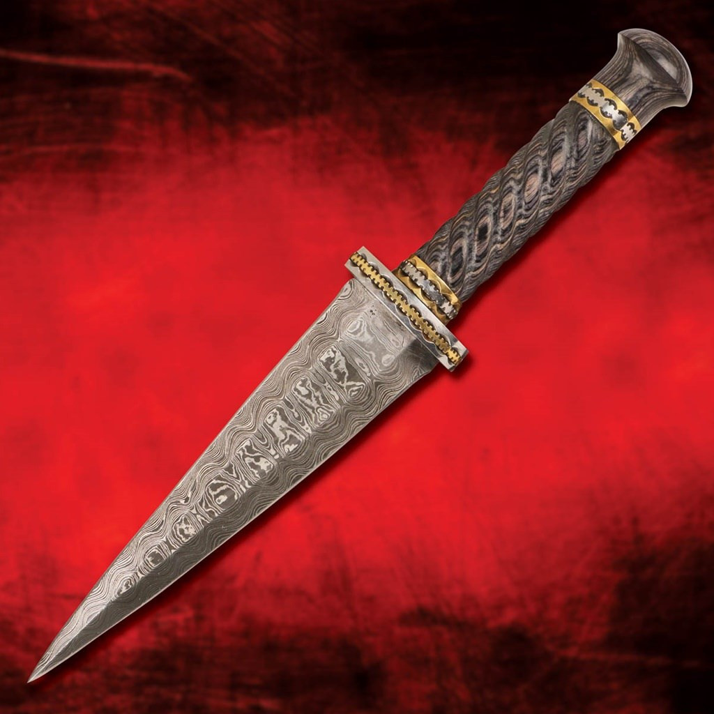 Damascus Dragon's Tooth Dagger – Distinctive Blade