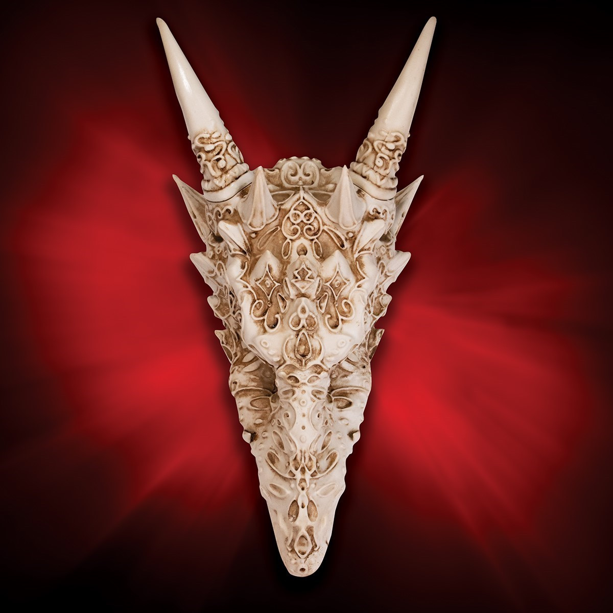 Cold Cast Resin Vermithrax Dragon Skull Statue - Museum Replicas