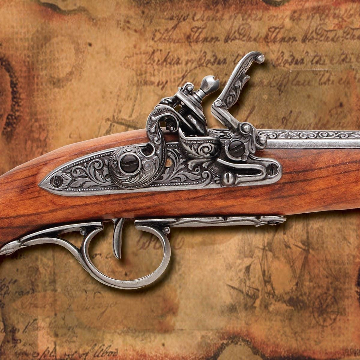 Death’s Head Flintlock Pistol Firing Mechanism