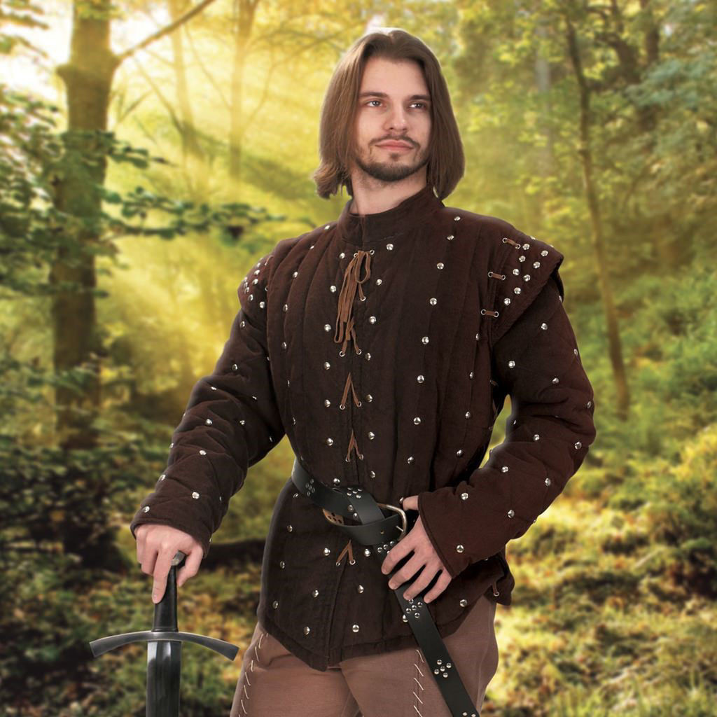 個人装備 brown.ramu.2005.1129 Robin of Locksley Brown 2 Piece Medieval Gambeson