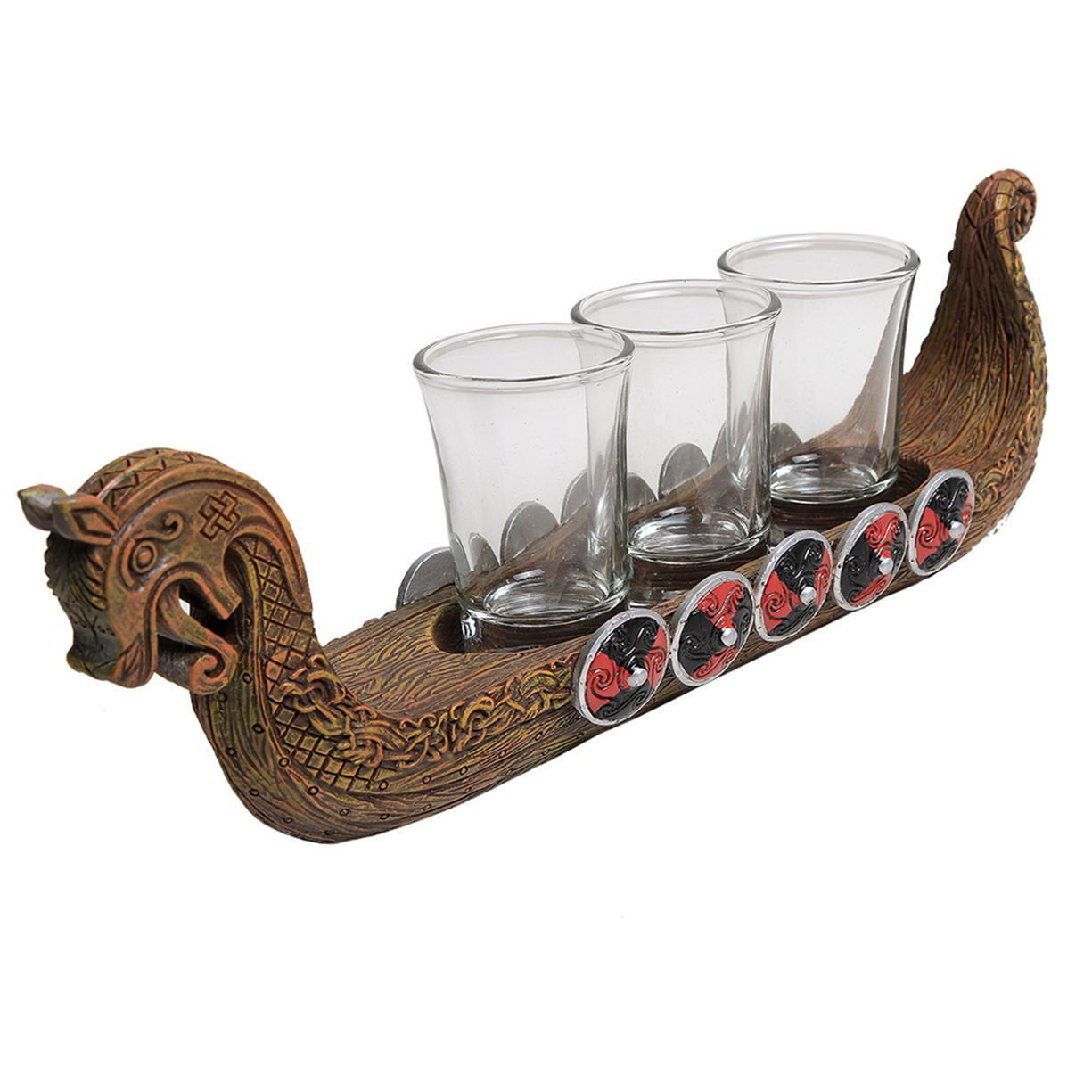Viking Ship Shot Glass Holder - MuseumReplicas.com