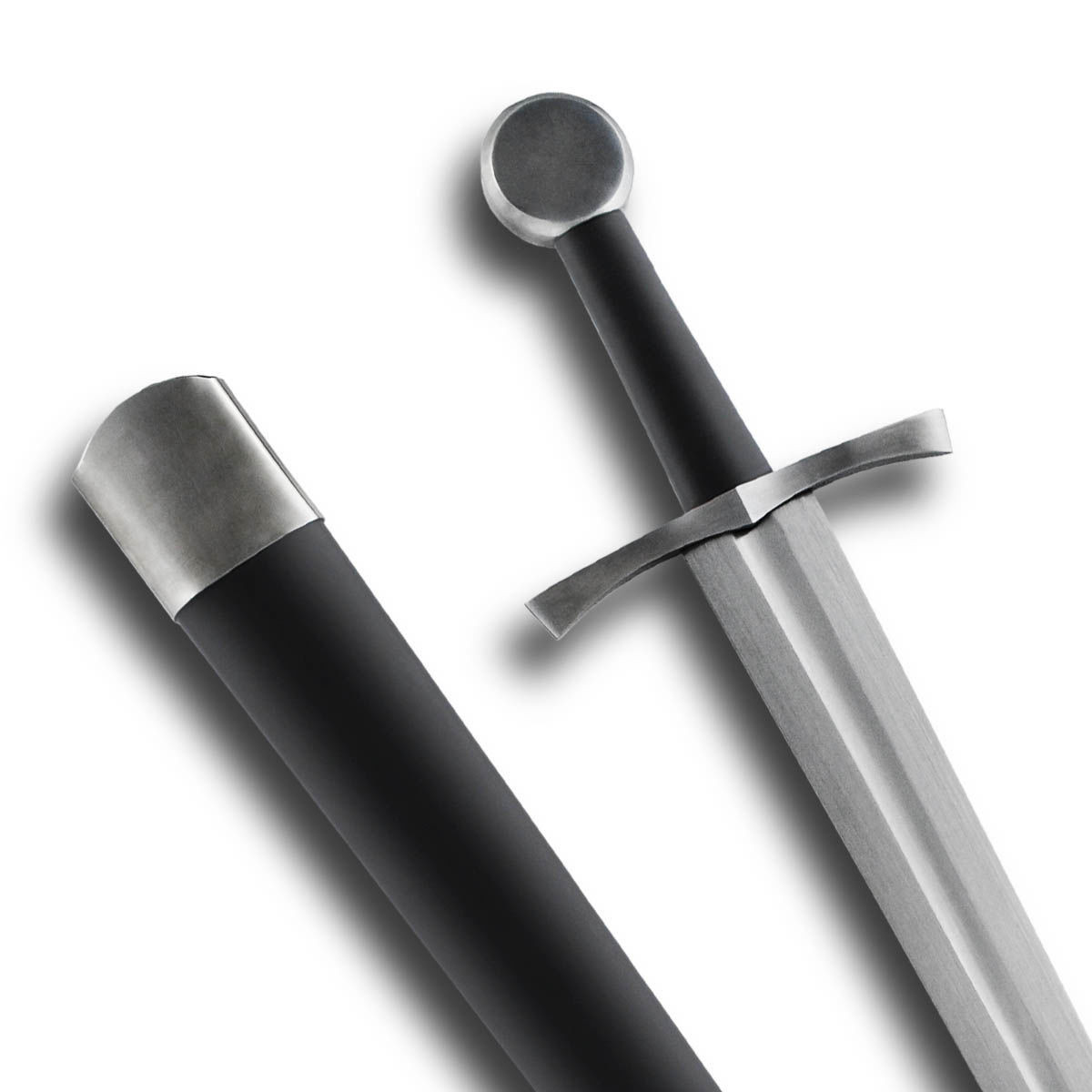 The Hanwei / Tinker Sharp Early Medieval Sword has a fullered blade and includes scabbard