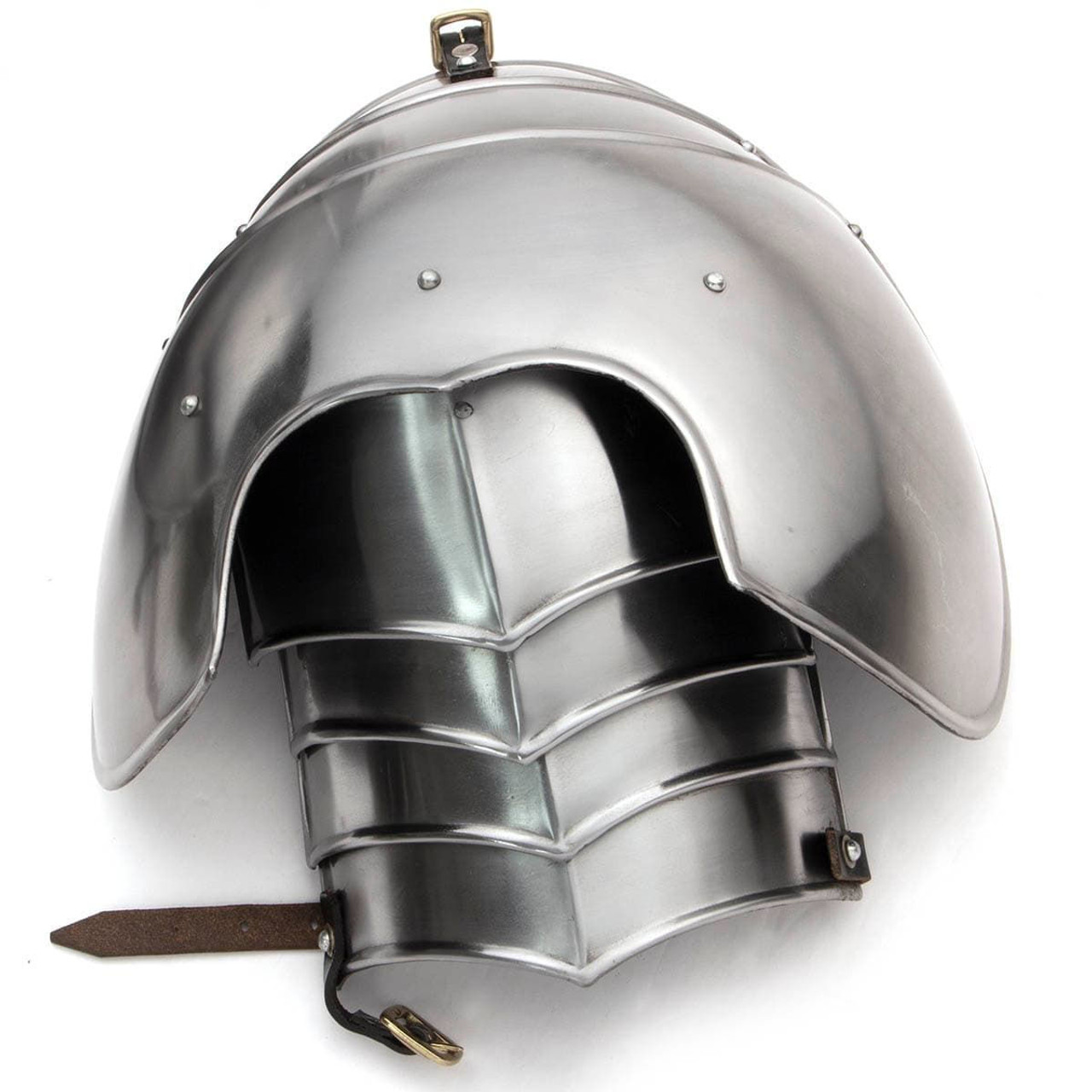 18 gauge steel Knight's Pauldrons with articulated arm extensions from Noble Armoury