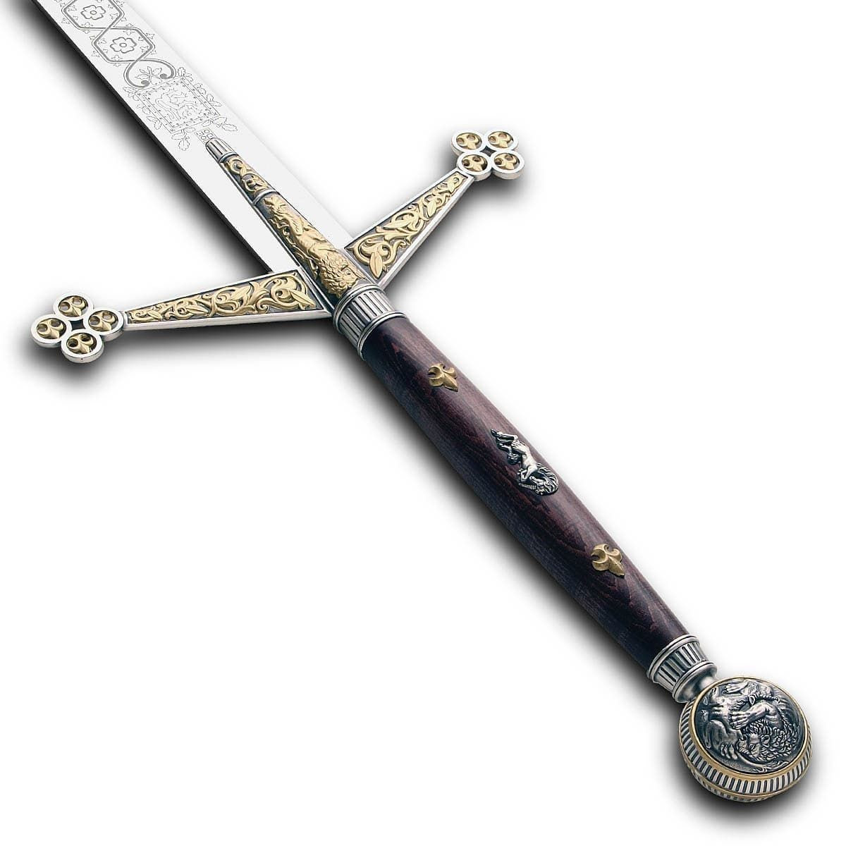 Detail of Pommel of Silver and Gold Claymore by Marto
