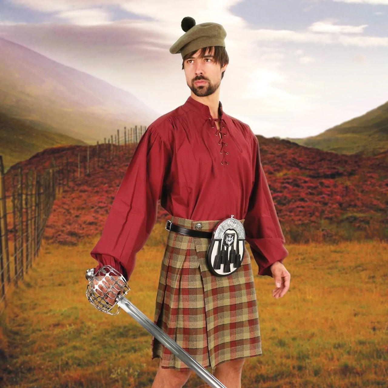 Privateer Renaissance Mens Shirt in Wine