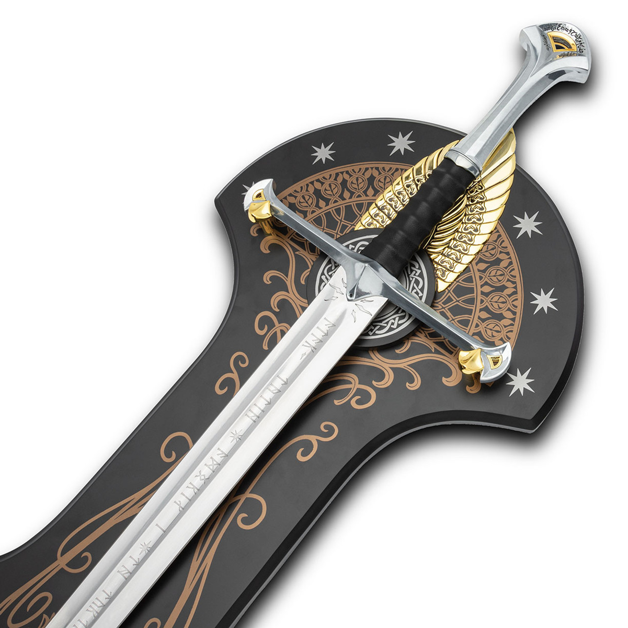 LOTR licensed Museum Edition Anduril Sword and wall plaque