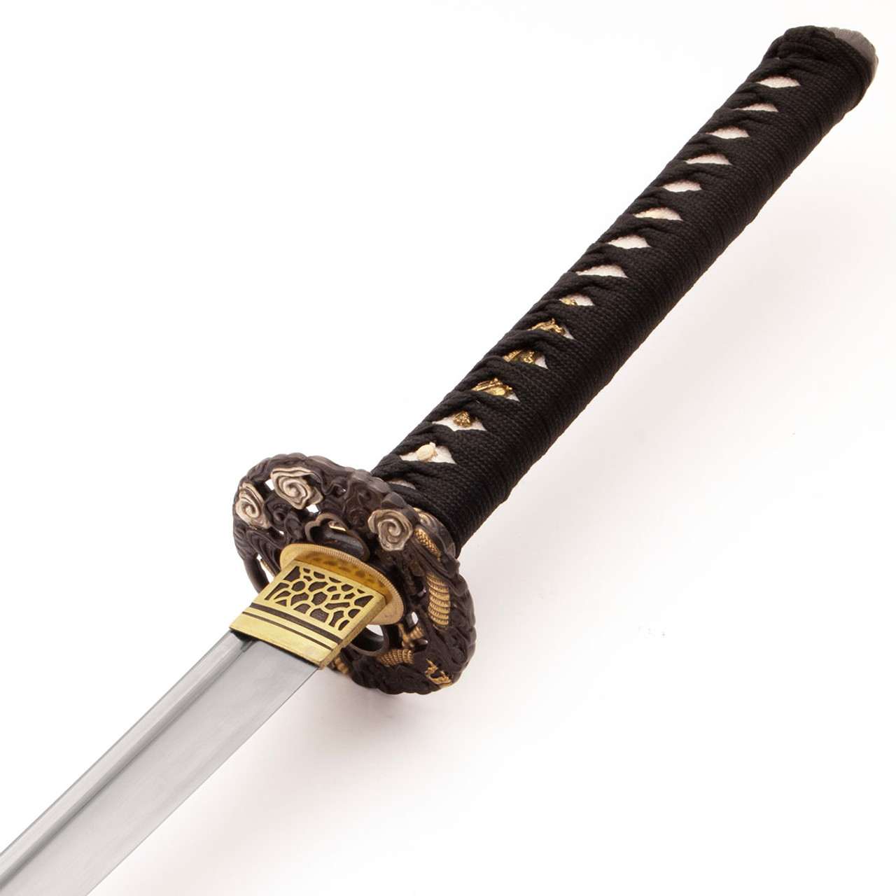 Shogun Ryū Tatsu Katana hilt with dragon tsuba and pommel