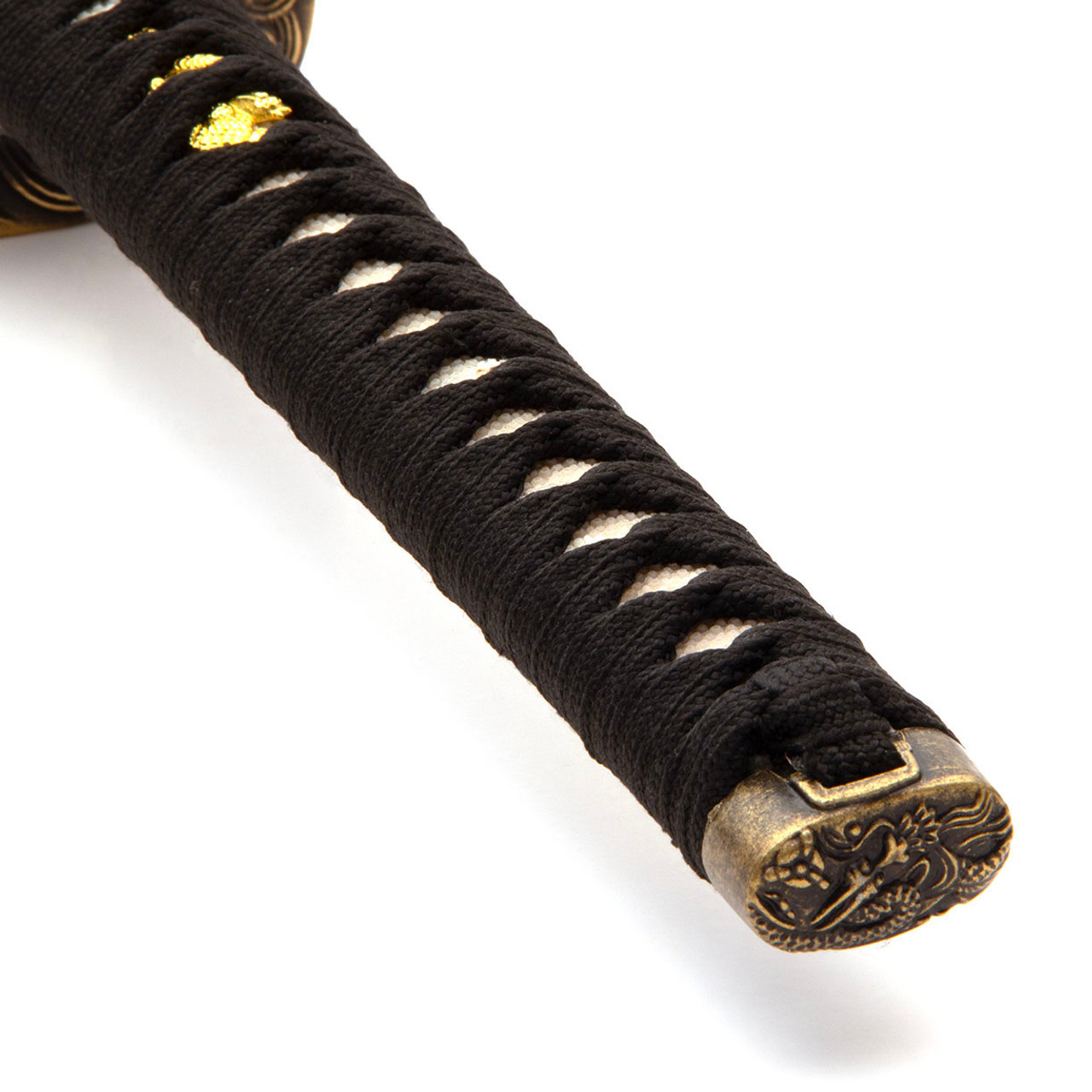 Bushido Nami Katana hilt with water dragon tsuba and pommel