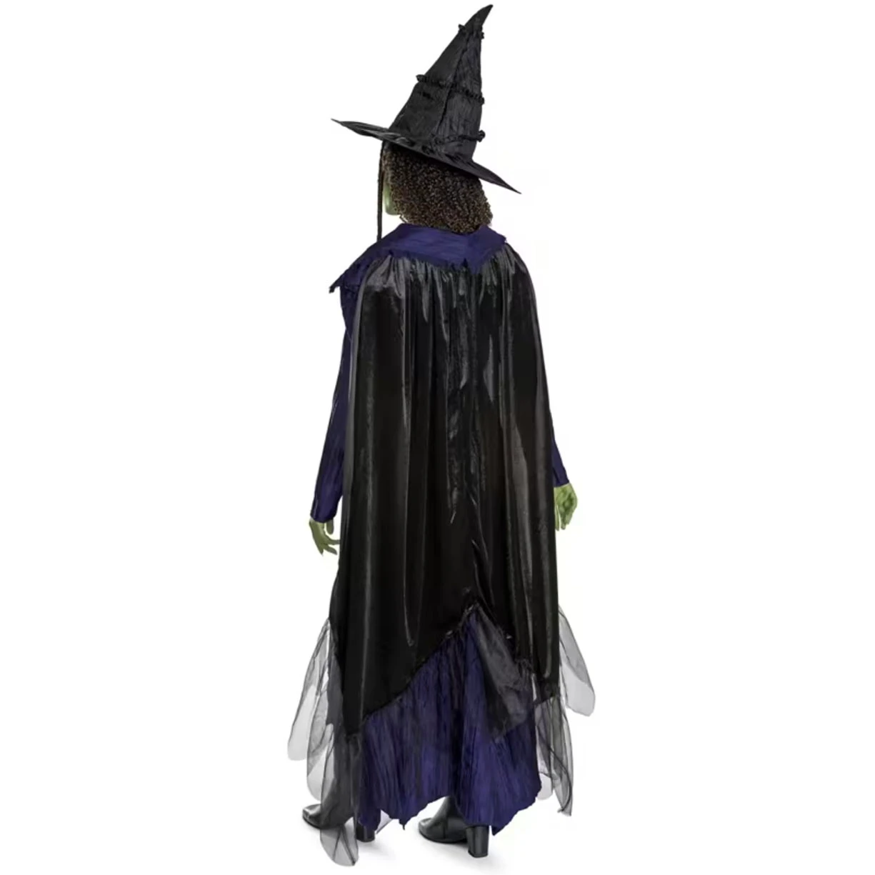 Elphaba adult costume from the movie Wicked: For Good™ includes a dress, detachable cape, and hat