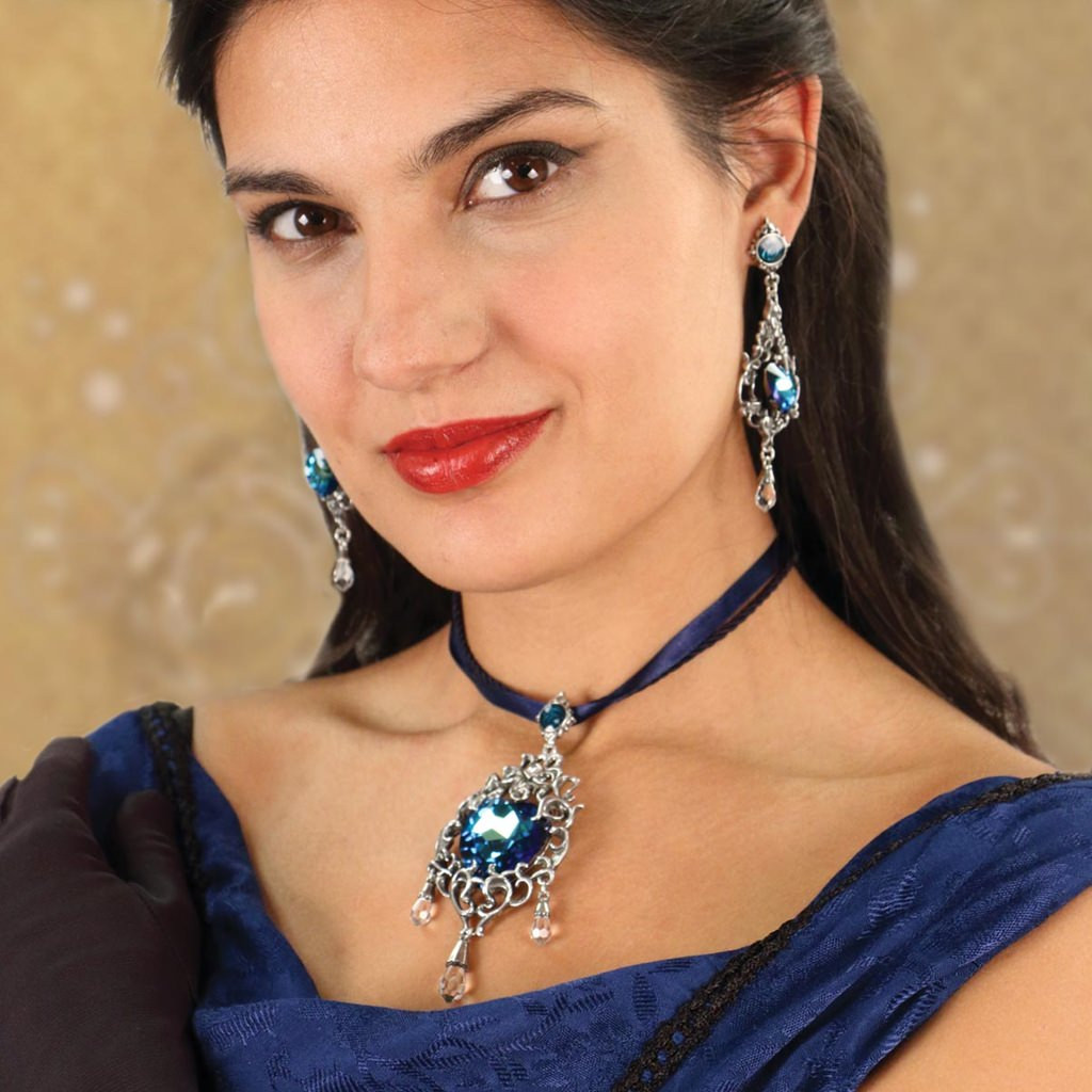 アクセサリー Alchemy Gothic E264 Empress Eugenie Empress Eugenie's Blue Heart Earrings - Museum Replicas Ltd.