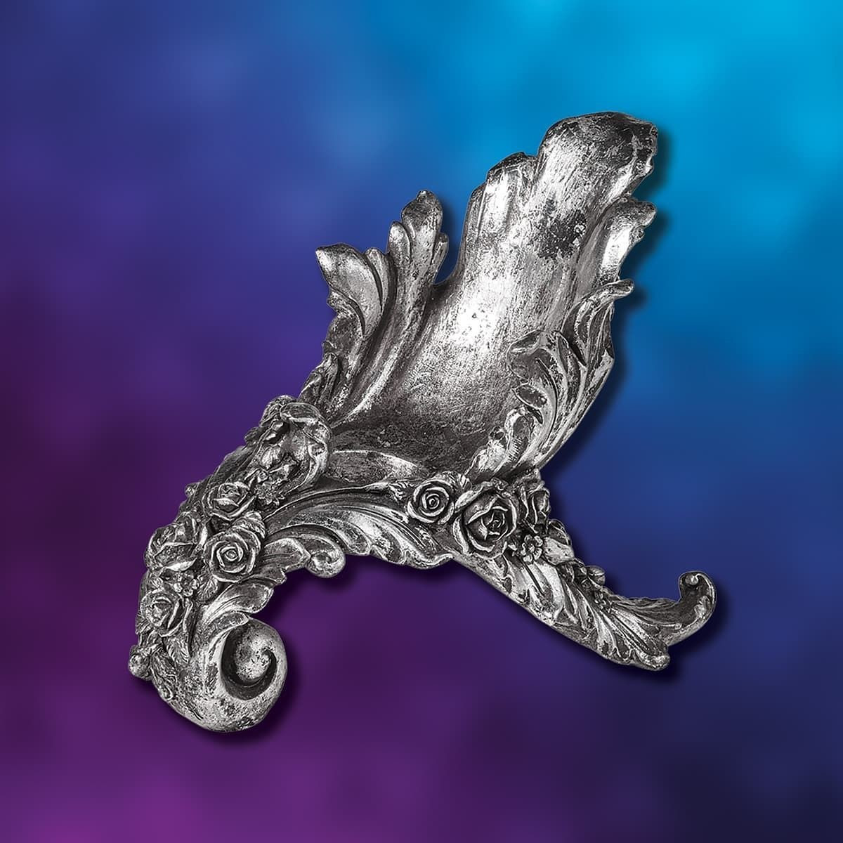 detail of Antique Rose Wine Holder from Shades of Alchemy collection 