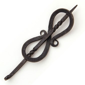 Forged Iron Brooch & Pin Set