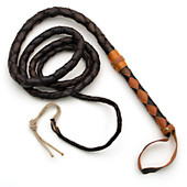 Handmade in Spain Full Grain Leather Adventurer's Bullwhip - 9 Foot