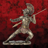 Murmillo Gladiator Weilding Hasta Statue