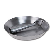 Hand Forged Iron Medieval Folding Frying Pan with Handle Closed