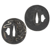 Oni Katana by Paul Chen / Hanwei with the mythical monster Oni of Japanese folklore on the black tsuba