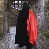 Hooded Black Velvet Cloak - Museum Replicas Ltd.