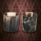 Set of 2 horn shot glasses are included in Thor's Drinking Horn set