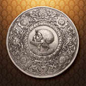 Julius Caesar Embossed Decorative Roman Shield in steel finish