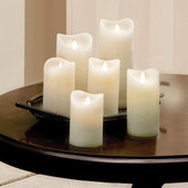LED Wax Pillar Candle 3-1/2" x 7"