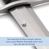 Royal Armouries European 15th Century Two-Handed Sword  special Windlass Steelcrafts makers mark die sunk into blade
