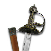 Cromwell Sword by Paul Chen / Hanwei with  mortuary style hilt includes scabbard