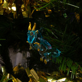 Set of 3 Mini Dragons Handblown Glass Ornaments