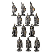 set of 12 miniature hand-painted resin knights come with a castle