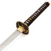 Bushido Nami Katana hilt with water dragon tsuba and pommel