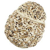 Skull's Soul Spirit Keepsake Box is a decorative skull featuring tortured souls, storage for trinkets inside